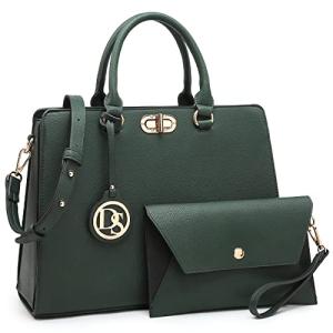 Dasein Women's Stylish Satchel Tote and Clutch Set