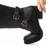 GLOBALWIN Women's Black Knee High Fashion Boots