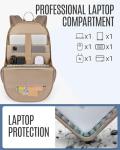 Chic Black Laptop Backpack with USB Charging