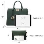 Dasein Women's Stylish Satchel Tote and Clutch Set