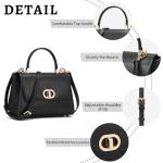 Luxury Leather Top Handle Satchel Bag for Women