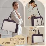 Chic Vegan Leather Laptop Tote for Women