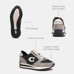 COACH Women's Black/Chalk Athletic Sneakers, Size 8