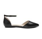 DREAM PAIRS Women's Black D'Orsay Ballet Flats