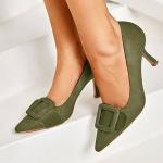 Coutgo Elegant Pointed Toe Stiletto Wedding Pumps