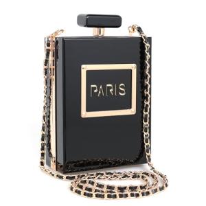 Paris Perfume-Shaped Clear Handbag for Women