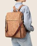 Designer Leather Laptop Backpack for Women, 15.6-inch