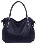 HESHE Navy Blue Genuine Leather Handbag Collection