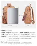 Designer Leather Laptop Backpack for Women, 15.6-inch