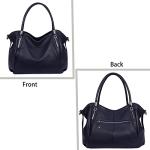 HESHE Navy Blue Genuine Leather Handbag Collection