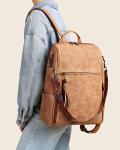 Designer Leather Laptop Backpack for Women, 15.6-inch