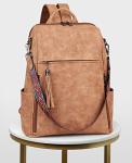 Designer Leather Laptop Backpack for Women, 15.6-inch