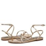 Sam Edelman Ellina Flat Sandal in Amber Gold