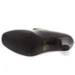 V-Luxury Womens 36-MINA4 Closed Toe Mary Jane High Heel Shoes, Black PU Leather, 8 B (M) US
