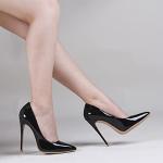 Elisabet Tang Women Pumps, Pointed Toe High Heel 4.7 inch/12cm Party Stiletto Heels Shoes Black 7