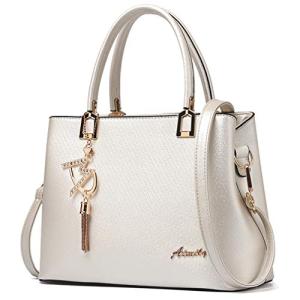 Womens Purses and Handbags Shoulder Bags Ladies Designer Top Handle Satchel Tote Bag (Beige)