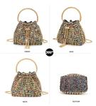 Sweetovo Sparkly Diamond Evening Bag Clutch Purses for Women Rhinestone Purse Glitter Handbag for Party Prom Cocktail Wedding (Colorful)