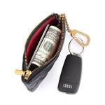 Mossruta Genuine Leather Mini Coin Purse Keychain