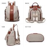 MKP COLLECTION Women Fashion Backpack Purse Multi Pockets Anti-Theft Rucksack Travel Shoulder Bag Handbag Set 2pcs