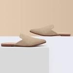 Tilocow Mules for Women Flats Pointed Toe Slip On Backless Loafers Flat Mule Business Casual Shoes Slides