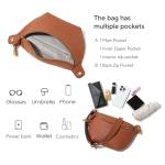 ITAMOOD Genuine Leather Waist Packs for Women, Fashion Fanny Pack Belt Bag, Luxury Designer Trendy Crossbody Bag, Festival Bum Bags for Sports Traveling Running With Chain Straps (Brown)