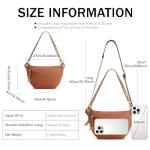 ITAMOOD Genuine Leather Waist Packs for Women, Fashion Fanny Pack Belt Bag, Luxury Designer Trendy Crossbody Bag, Festival Bum Bags for Sports Traveling Running With Chain Straps (Brown)
