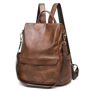 CHERUTY Women Backpack Purse PU Leather Anti-theft Casual Shoulder Bag Fashion Ladies Satchel Bags(A-Brown)
