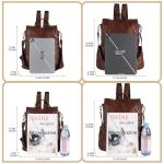 CHERUTY Women Backpack Purse PU Leather Anti-theft Casual Shoulder Bag Fashion Ladies Satchel Bags(A-Brown)