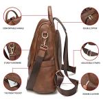 CHERUTY Women Backpack Purse PU Leather Anti-theft Casual Shoulder Bag Fashion Ladies Satchel Bags(A-Brown)