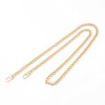 Gold Purse Chain Strap, 47.2 Inch Replacement Bag Chain Strap, Metal Braided Chain Strap for DIY Handbag Shoulder Crossbody Bag(Gold)