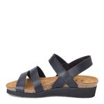 NAOT Kayla Women's Sandals – 3-Strap Support with Backstrap, Cork-Latex Footbed, Arch Support – Comfortable for All-Day Walking Black Matte Leather 10-10.5 N-M US