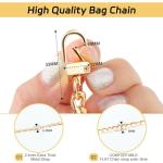 Gold Purse Chain Strap, 47.2 Inch Replacement Bag Chain Strap, Metal Braided Chain Strap for DIY Handbag Shoulder Crossbody Bag(Gold)
