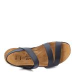 NAOT Kayla Women's Sandals – 3-Strap Support with Backstrap, Cork-Latex Footbed, Arch Support – Comfortable for All-Day Walking Black Matte Leather 10-10.5 N-M US