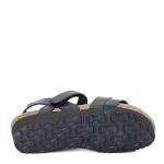 NAOT Kayla Women's Sandals – 3-Strap Support with Backstrap, Cork-Latex Footbed, Arch Support – Comfortable for All-Day Walking Black Matte Leather 10-10.5 N-M US