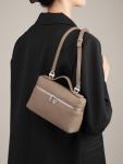 Rejolly Crossbody Bag for Women Small Top-Handle Pouch Purse Designer Shoulder Handbag Quiet Luxury Leather Trendy Purse Elephant Grey