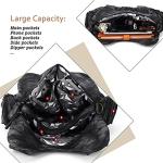 Angel Barcelo Purses and Handbags Women Tote Shoulder Top Handle Satchel Hobo Bags Fashion Washed Leather Purse Black Grey