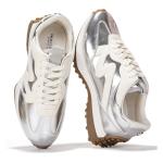 Project Cloud Trendy Sneakers for Women - Memory Foam and Non-Slip Comfortable Casual Ladies Shoes for Womens Fashion Sneakers - Lightweight Lace-up Shoes (LECCO, SILV, 7) Silver