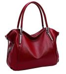 HESHE Soft Leather Handbags for Women Shoulder Handbags Tote Hobo Purses Satchel Bags Classic Women Purses Cross Body Bag (Wine)