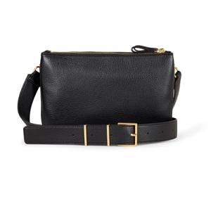 Amazon Essentials Women's Minimal Crossbody Bag, Black, One Size