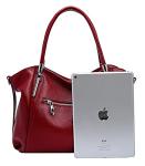 HESHE Soft Leather Handbags for Women Shoulder Handbags Tote Hobo Purses Satchel Bags Classic Women Purses Cross Body Bag (Wine)