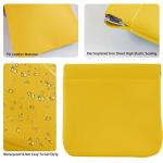 4Pcs Pocket Cosmetic Bag for Purses, Leather Small Makeup Bag Cosmetic Pouch for Women, Portable No Zipper Makeup Pouch Coin Purse Jewelry Pouch Travel Storage for Cosmetics Headphones Jewelry