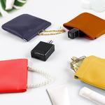 4Pcs Pocket Cosmetic Bag for Purses, Leather Small Makeup Bag Cosmetic Pouch for Women, Portable No Zipper Makeup Pouch Coin Purse Jewelry Pouch Travel Storage for Cosmetics Headphones Jewelry