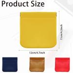 4Pcs Pocket Cosmetic Bag for Purses, Leather Small Makeup Bag Cosmetic Pouch for Women, Portable No Zipper Makeup Pouch Coin Purse Jewelry Pouch Travel Storage for Cosmetics Headphones Jewelry