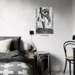 KTSIM Chic Woman Wearing High Heels Wall Decor-Trendy Luxury Black And White Newspaper Poster For Preppy Girly Dorm Room Decor-Funky Fashion Feminist Art Pictures Canvas Prints