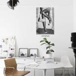 KTSIM Chic Woman Wearing High Heels Wall Decor-Trendy Luxury Black And White Newspaper Poster For Preppy Girly Dorm Room Decor-Funky Fashion Feminist Art Pictures Canvas Prints