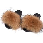 Valpeak Women's Fuzzy Fur Slide Sandals