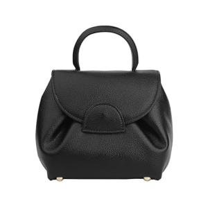 women's top-handle handbags,top handle bag,designer bags for women,luxury handbags,mini faux leather shoulder bag(Black)