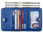 Toughergun Wallet Women Rfid Blocking Small Compact Bifold Luxury Leather Pocket Wallet Ladies Mini Purse with ID Window