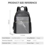 Kattee Genuine Leather Backpack Purse for Women Multi-functional Elegant Daypack Soft Leather Shoulder Bag Shopping Trip, Medium, Black