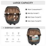 Kattee Genuine Leather Backpack Purse for Women Multi-functional Elegant Daypack Soft Leather Shoulder Bag Shopping Trip, Medium, Black